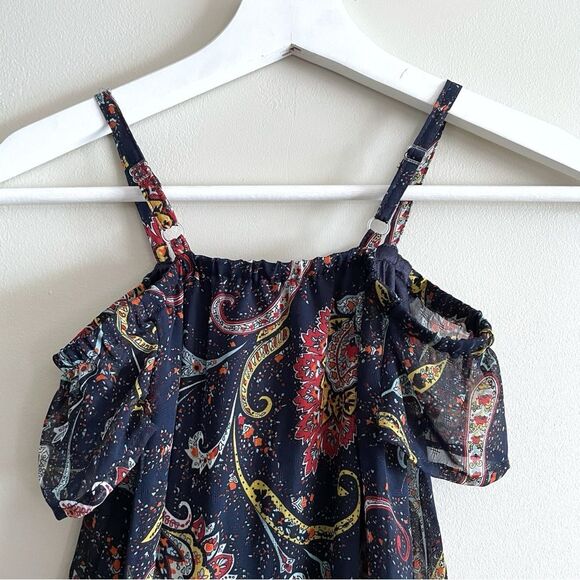 NWT Imoga Roselyn Paisley Dress Girls Size 3 Off-Shoulder Ruffle Hem - Picture 3 of 10